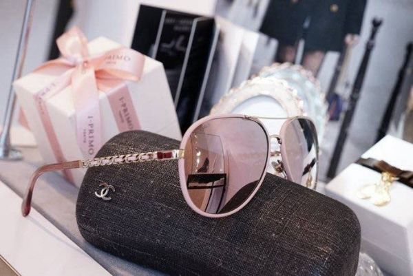 圖片 Chanel CH4219 eyewears 鍊帶皮邊輕盈太陽眼鏡 粉紅