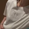 圖片 Hermes 25秋冬新款刺繡白T