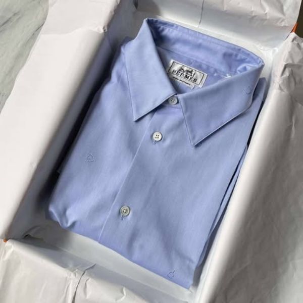 圖片 Hermes 藍色印花刺繡襯衫