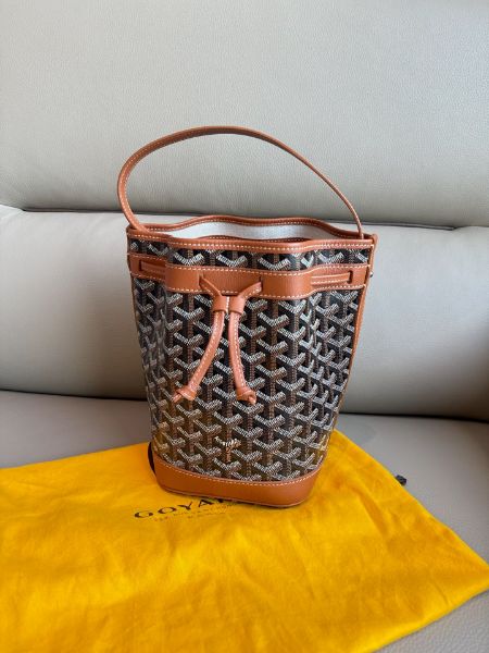 圖片 「M.Y精品」Goyard  戈雅 水桶包 PetitFlot 經典棕黑