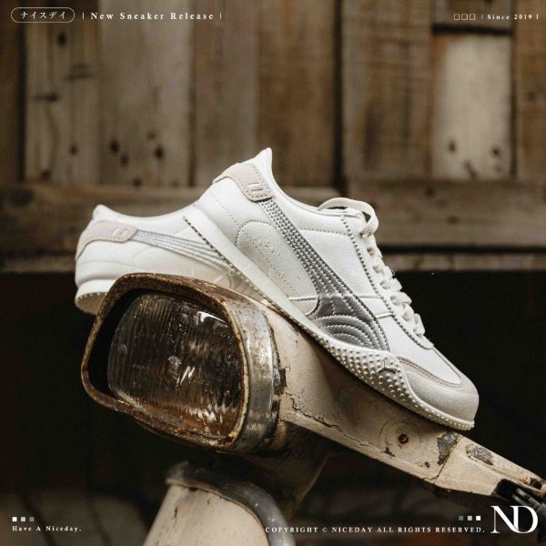 NICEDAY 現貨 PUMA Bella UT LEA 女鞋 白 銀 白銀 麂皮 米白 薄底 405256-02