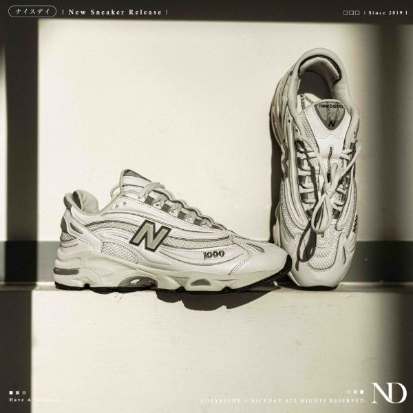 NICEDAY 現貨 New Balance 1000 白灰 白 灰 白銀 象牙白 拼接 灰底 復古 慢跑 男鞋 M1000D