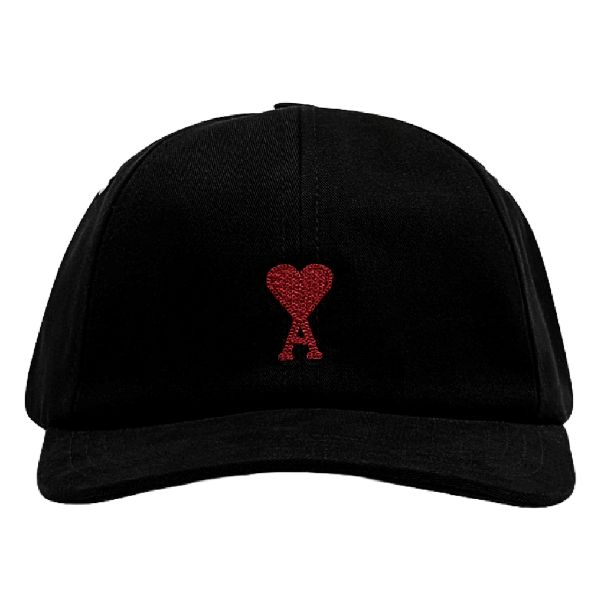 圖片 【AMI PARIS 】品牌經典刺繡 logo棒球帽 黑色 BFUCP006AW0041 001