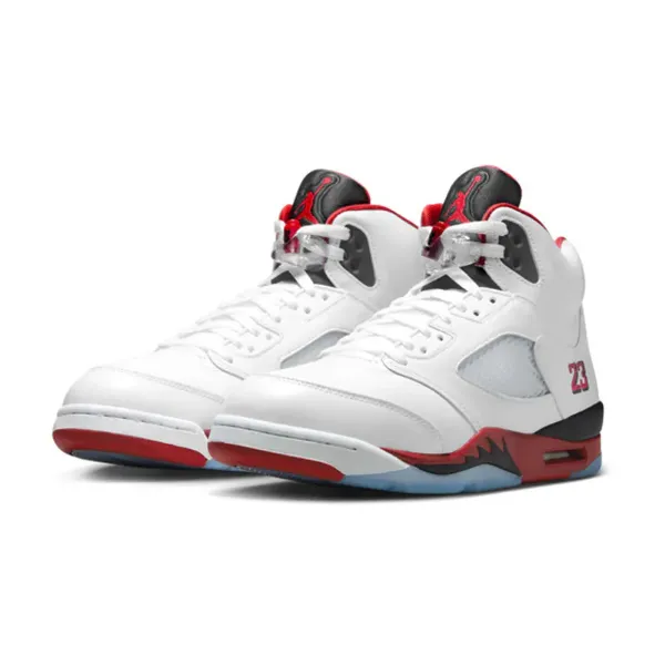 圖片 Air Jordan 5 "Fire Red"Black Tongue" 經典復刻 白紅 男鞋 HQ7978-101