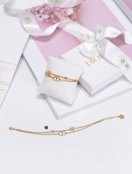 圖片 Dior  PETIT CD雙鏈條手鍊/金色(預購）