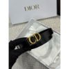 圖片 Dior 經典 CD logo 黑金配色  女生皮帶