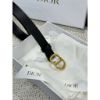 圖片 Dior 經典 CD logo 黑金配色  女生皮帶