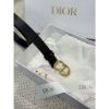 圖片 Dior 經典 CD logo 黑金配色  女生皮帶