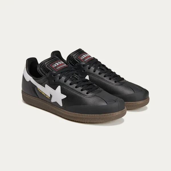 iSNEAKERS 現貨 Bape x Adidas Samba "Black White" 黑底焦糖 JR9246