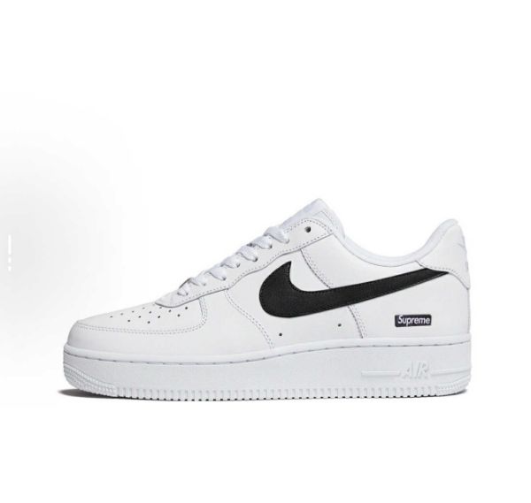 圖片 SUPREME X NIKE AIR FORCE 1 LOW 白黑 男鞋 CU9225-102