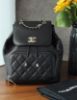 圖片 Chanel A93748 Backpack 荔枝紋後背包 黑金鍊 