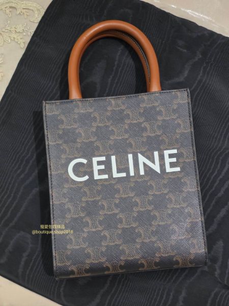 圖片 CELINE Vertical Cabas｜Triomphe Canvas mini 直式 tote