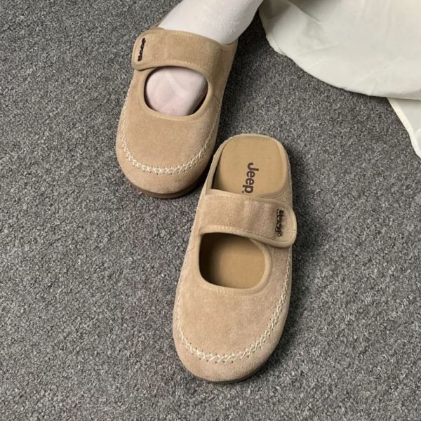 NICEDAY 代購 Jeep 吉普 瑪莉珍 勃肯鞋 麂皮 皮革 卡其 棕色 摩卡 淺棕 輕便 穿搭