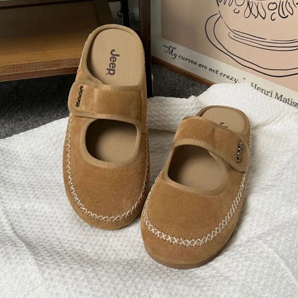 NICEDAY 代購 Jeep 吉普 瑪莉珍 勃肯鞋 麂皮 皮革 卡其 棕色 摩卡 深棕 輕便 穿搭