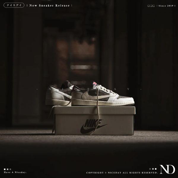 NICEDAY 代購 Travis Scott x Air Jordan 1 Low 倒勾 摩卡 白 棕 男女尺寸 DM7866-162