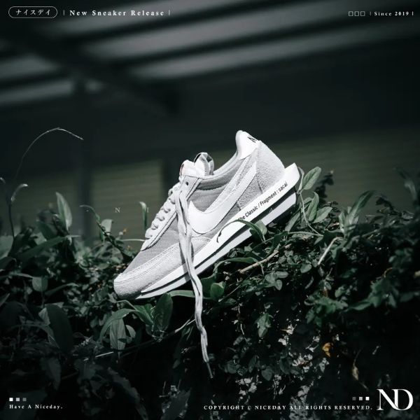 NICEDAY 部分現貨/代購 Nike LDWaffle x sacai x Fragment Light Smoke Grey 藤原浩 聯名 灰白 閃電 男女 DH2684-001
