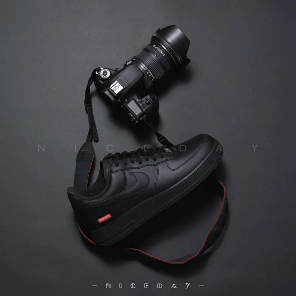NiceDay 現貨 Supreme x Nike Air Force 1 黑 聯名 男女 CU9225 001