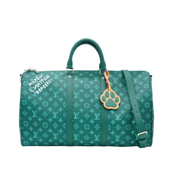 圖片 Louis Vuitton Keepall Bandouliere 50 手提肩背二用旅行袋(M12687-綠)