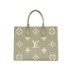 圖片 Louis Vuitton OnTheGo MM 壓花牛皮手提肩背二用包(M45494-斑鳩灰)