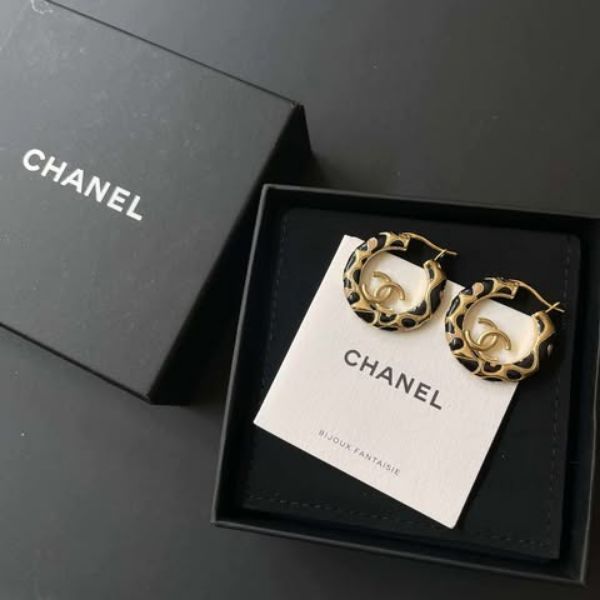 圖片 Chanel 22s豹紋感圈圈耳環