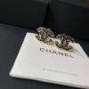 圖片 Chanel 25b 黑金水鑽耳針