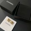 圖片 Chanel 25b 黑金水鑽耳針