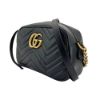 圖片 Gucci GG Marmont 仿舊金雙G logo 牛皮斜背相機包(447632-黑)
