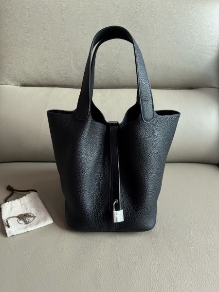 圖片 「M.Y精品」 picotin 22 菜籃子22 黑色銀釦 送禮🎁ok