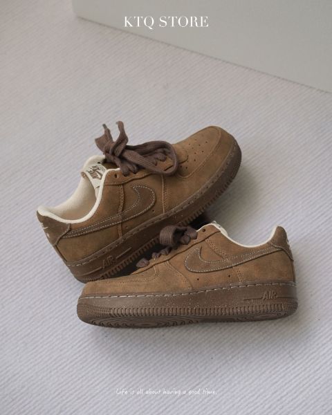 圖片 KTQ STORE 現貨 Nike Air Force1 奶油摩卡棕巧克力可可 FQ8901-259