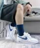 圖片 鞋教 預購 Nike Air Force 1'07 Low LV8 "White Deep Royal Blue" 白藍 縫線 HQ2037-004