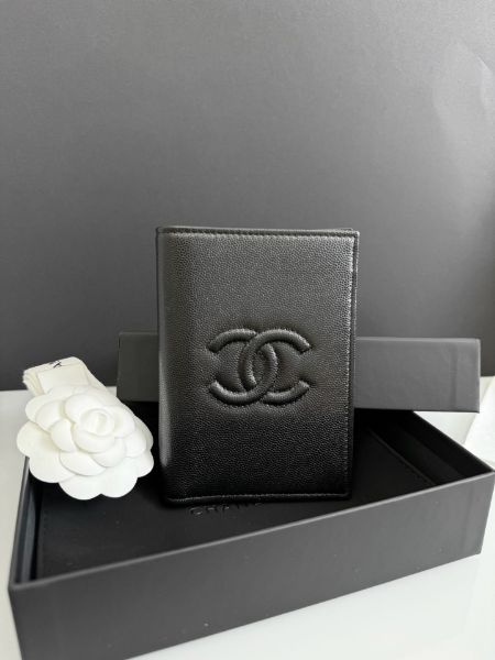 圖片 「M.Y精品」 Chanel 小香 25A 大logo 內拉鏈 中夾 荔枝牛皮 護照套 內拉鏈夾層