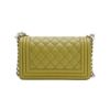 圖片 Chanel 展示品 Boy 菱格羊皮淡金釦掀蓋斜背包-20cm(A67085-芥末綠)