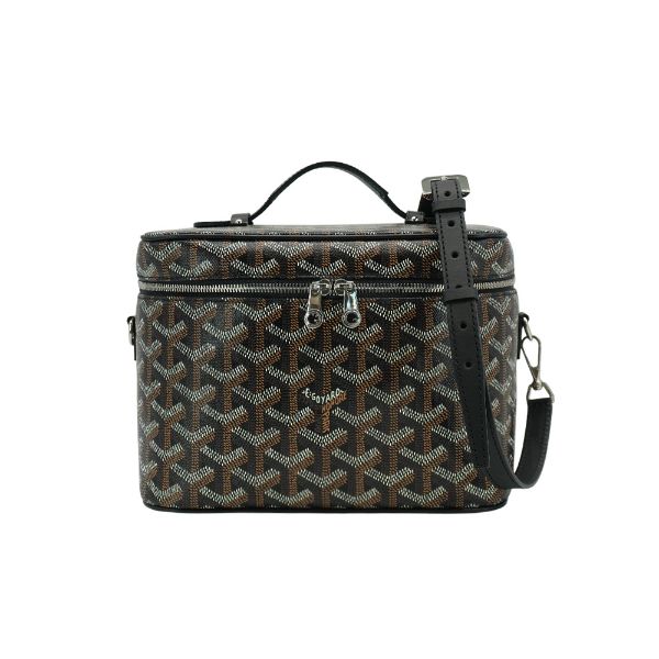 圖片 Goyard Muse Vanity Bag PM 帆布手提斜背化妝包(黑)