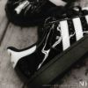 NICEDAY 現貨 Adidas Superstar 2 黑 漆皮 黑白 黑魂 板鞋 JS4009