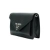 圖片 Prada 展示品 Saffiano 皮革磁吸斜背信封包(1BP020-黑)