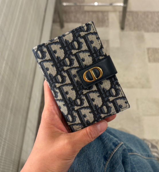 圖片 《現貨最低特價 》DIOR 30 Montaigne Dandelion 卡夾 藍色緹花