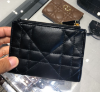 圖片 《現貨最低特價 》 Dior Caro Dahlia 錢包 綴以水晶 黑色 Macrocannage 大籐格紋羊皮