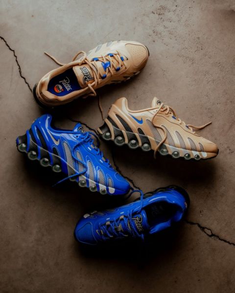 Patta x Nike Air Max DN8 SP Club Gold Game Royal IB4029700 IB4029400