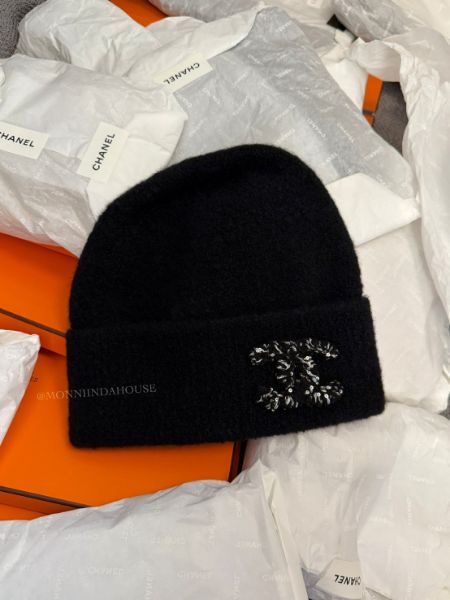 圖片 CHANEL毛帽 編織亮片款