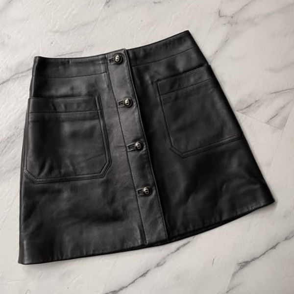 圖片 Dior 黑色CD釦皮裙