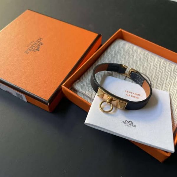 圖片 Hermes 黑金cdc窄版手環