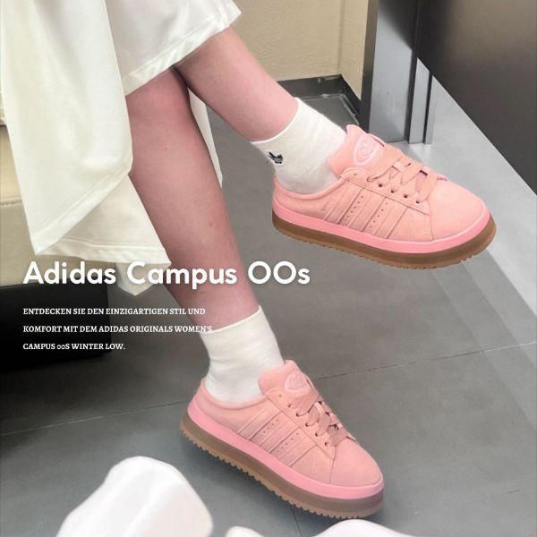NICEDAY 代購 Adidas Originals Campus 00s 粉色 麂皮 半拖鞋 懶人鞋 拖鞋 輕便 桃紅 JR3238
