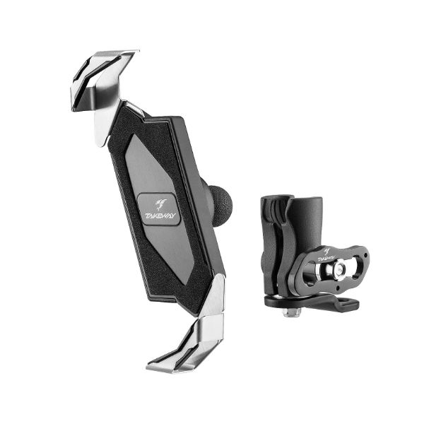 圖片 【台中硬了安全帽】TAKEWAY 黑隼1代 手機架 短鏡座 逆磁浮 後照鏡版 新品 含稅 保固 公司貨