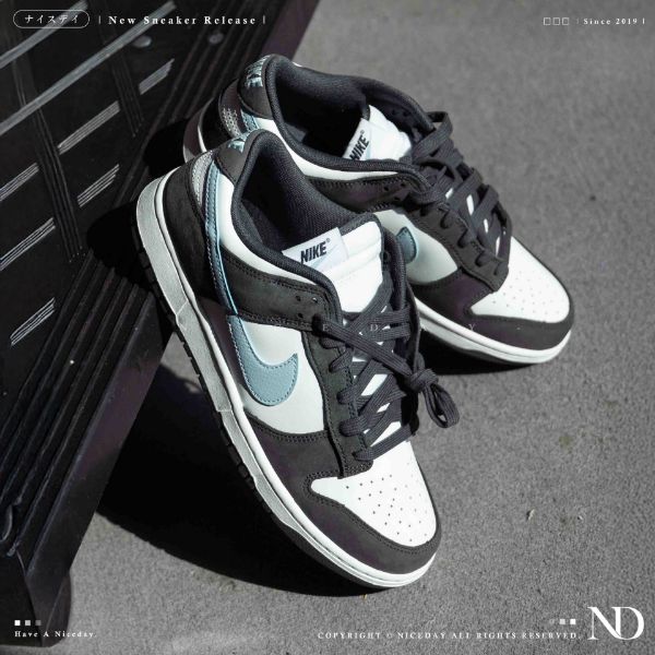 NICEDAY 代購 Nike Dunk Low 灰藍 深灰 菸灰藍 藍勾 男女鞋 復古 麂皮 岩石灰 FB9109-121