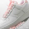 NICEDAY 現貨 Nike Air Force 1 '07 白粉 復古 天鵝絨 鞋帶 經典 皮革 休閒鞋 HV4403-601