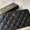 圖片 Chanel 黑金荔枝經典拉鍊長夾