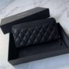 圖片 Chanel 黑金荔枝經典拉鍊長夾