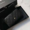 圖片 Chanel 黑金荔枝經典三折中夾
