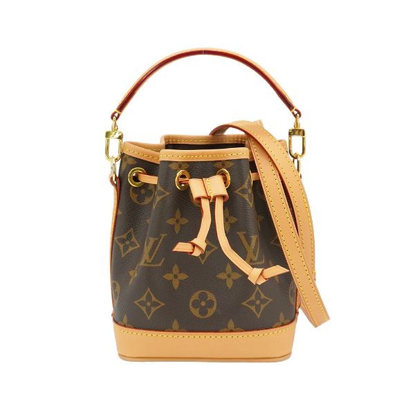 圖片 Louis Vuitton 展示品 Nano Noe 帆布斜背迷你二用水桶包(M81266-咖)
