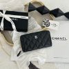 圖片 CHANEL COCO 菱格紋銀釦拉鏈中夾